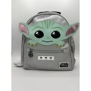 DISNEY STAR WARS Grogu Mandalorian Unisex Mini Backpack New NWT Silver Baby yoda